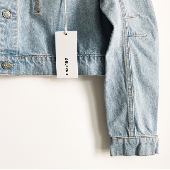 GRLFRND Lacy Cropped Denim Jacket - Picture 10 of 15
